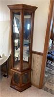 71" tall lighted curio cabinet