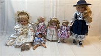 6 collectors dolls- Forever Friends, porcelain,