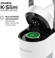 Keurig K- Slim K-Cup Pod Coffee Maker, White