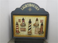 3d Lighthouse Figures inside a Picture Frame