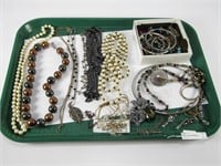 TRAY: ASS'T BEADS, NECKLACES, EARRINGS ETC.