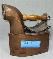 ANTIQUE H.S. PEASE STEAM IRON