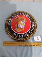 U.S. Marine Corps. Tin Wall Hanging