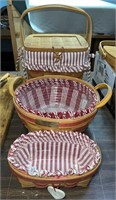 3 VARIOUS LONGABERGER BASKETS