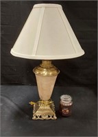 Large Table Lamp & Cinnamon Candle
