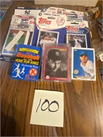 assorted tops baseball cards