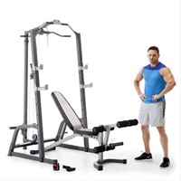 Pro Deluxe Cage System with Weightlifting Bench