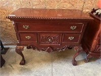Ornate Claw Foot Server Cabinet