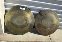 Pair of Asian Brass Gongs