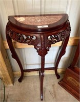Asian Marble-Top Stand Table
