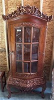 Ornate Glass Door Display Cabinet