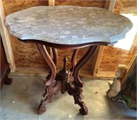 Victorian Marble-Top Parlor Table