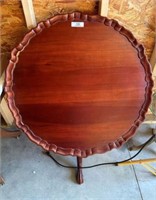 Round Carved Tilt-Top Table