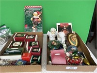 Two Flats of Christmas Collectibles