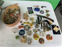 Decorated Box of Miscellaneous Items
