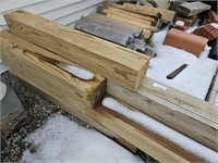(6) PIECES OF 6" X 6"  PRESSURE TREATED LUMBER