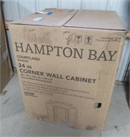 Hampton bay 24" corner wall cabinet, Note: has