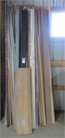 Assortment of trim and millwork includes toe kick