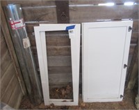 (4) Cabinet doors and 6" round pipe.