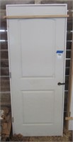 Solid core 2 panel RH inswing interior door with