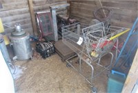 Stall full includes shopping cart, dolly,