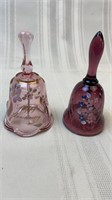 Fenton anniversary bell & painted bell