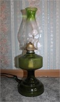 Danbury Risdon P&A Green Oil Lamp