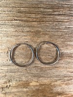 Pair of Loop Silver Earrings