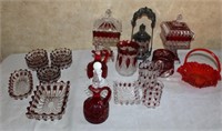 22 Pcs. of Ruby Red Collectible Glassware & Others