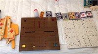 Handmade game boards and playing cards