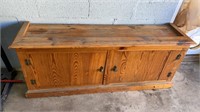 Wooden Storage Cabinet, 54” W x 14” D x 22.5 H