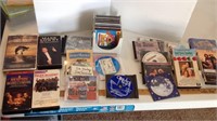 CDs VHS movies