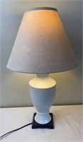 Ceramic Lamp w/ Suede Shade