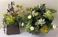 Floral Arrangements in Ceramic & Metal Containers