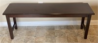Wooden/Pressed Wood Bench in Mahogany Stain, 48”