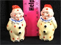 Vintage Clown Salt & Pepper Shakers