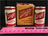 Vintage Schlitz Can Salt & Pepper Shakers