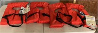 4 Stearns Adult Universal Size Life Jackets