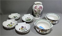 COLLECTION OF PORTMERION DISHES, VASES