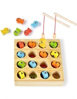 NEW-$32 Montessori Wooden Magnetic Fishing Game