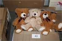 16- assorted plush teddy bears