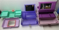 (3) COLLECTIBLE CHILDRENS CABOODLES MAKEUP CASES