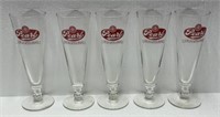 (5) PEARL XXX LAGER BEER GLASSES