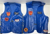 (2) VTG 1970'S MOTORCYCLE VESTSW/PATCHES