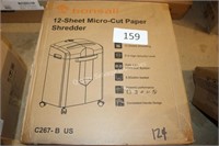 twelve sheet micro paper shredder