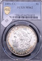 1891 CC PCGS MS62 MORGAN DOLLAR