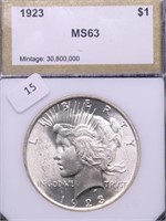 1923 PCI MS63 PEACE DOLLAR