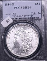 1884 O PCGS MS64 MORGAN DOLLAR