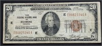 1929 20 $ NATIONAL CURRENCY