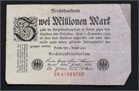 1923 GERMANY 2 MILLION MARKS VF